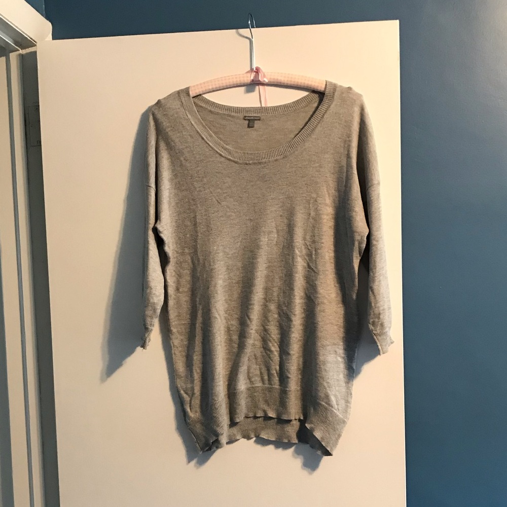 Charlotte Russe Gray 3/4 Sleeve Sweater